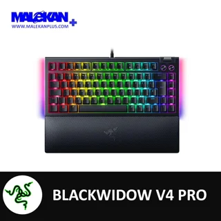 کیبورد سیم دار گیمینگ ریزر مدل RAZER BLACKWIDOW V4 PRO مشکی