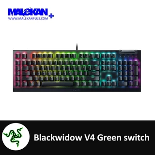 کیبورد سیم دار گیمینگ ریزر مدل RAZER BLACKWIDOW V4 Green Switch